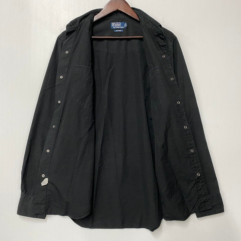 【中古品】【メンズ】 POLO BY RALPH LAUREN ポロバイラルフローレン WESTERN LS SHIRT ウエスタン ロングスリーブ シャツ トップス 146-261001-kh-11-izu サイズ：S カラー：ブラック 万代Net店