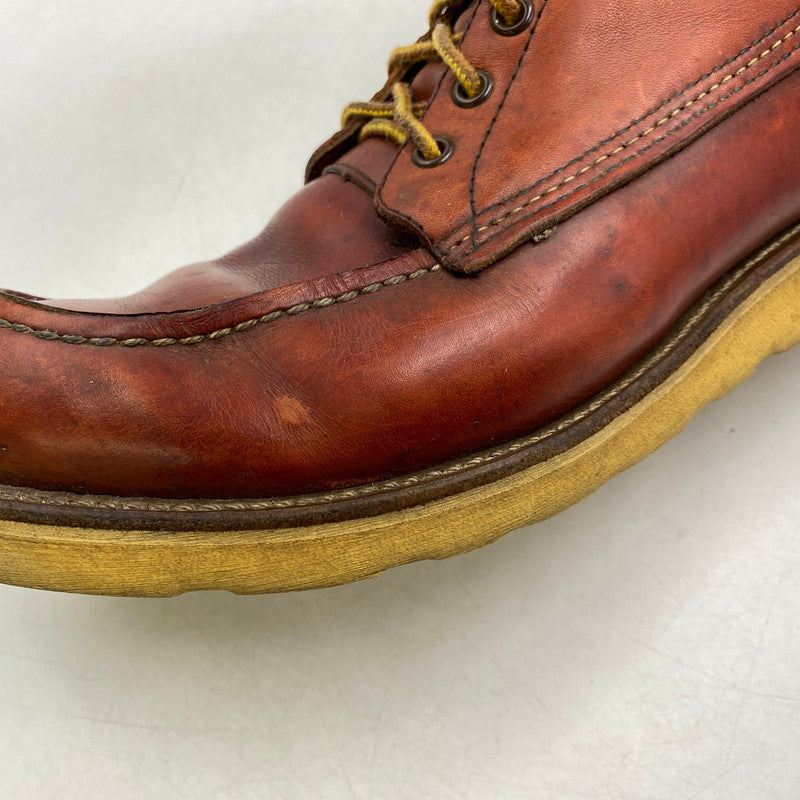 【中古品】【メンズ】 RED WING レッドウィング 877 USA製 裏半円犬タグ 91年製 90’S 8-INCH CLASSIC MOC ブーツ靴 164-261002-sm-01-izu サイズ：US11 カラー：オロラセット 万代Net店