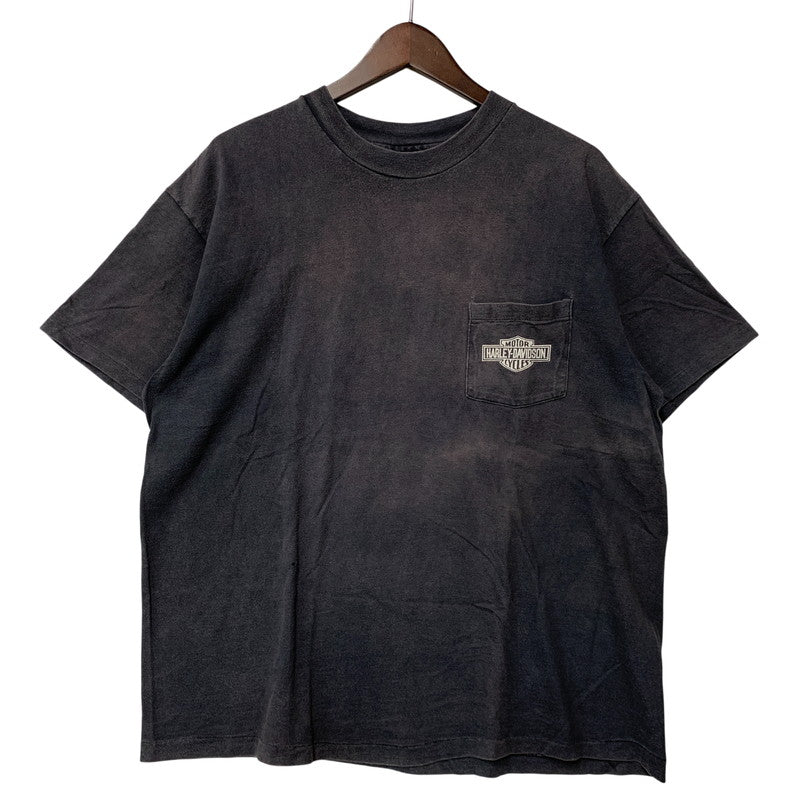 【現状渡し品】【メンズ】 HARLEY-DAVIDSON ハーレーダビッドソン CENTRAL TEXAS AUSTIN POCKET SS TEE セントラル テキサス オースティン ポケット ショートスリーブ Tシャツ 146-261022-yn-03-izu サイズ：XL カラー：グレー 万代Net店