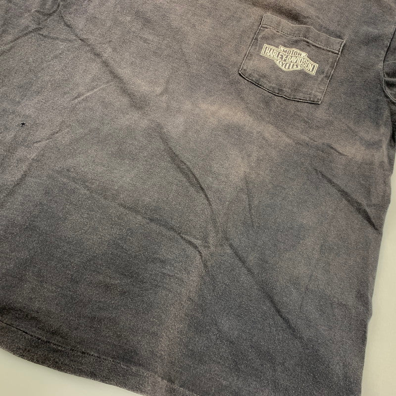 【現状渡し品】【メンズ】 HARLEY-DAVIDSON ハーレーダビッドソン CENTRAL TEXAS AUSTIN POCKET SS TEE セントラル テキサス オースティン ポケット ショートスリーブ Tシャツ 146-261022-yn-03-izu サイズ：XL カラー：グレー 万代Net店