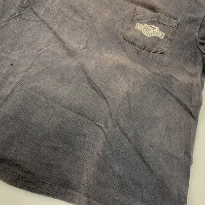 【現状渡し品】【メンズ】 HARLEY-DAVIDSON ハーレーダビッドソン CENTRAL TEXAS AUSTIN POCKET SS TEE セントラル テキサス オースティン ポケット ショートスリーブ Tシャツ 146-261022-yn-03-izu サイズ：XL カラー：グレー 万代Net店