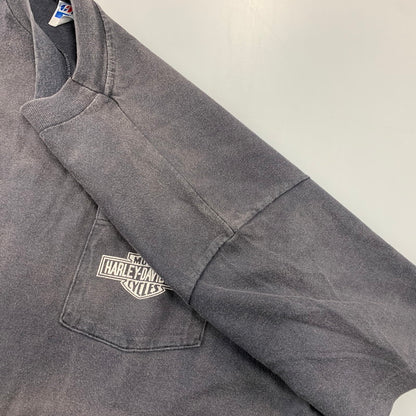 【現状渡し品】【メンズ】 HARLEY-DAVIDSON ハーレーダビッドソン CENTRAL TEXAS AUSTIN POCKET SS TEE セントラル テキサス オースティン ポケット ショートスリーブ Tシャツ 146-261022-yn-03-izu サイズ：XL カラー：グレー 万代Net店