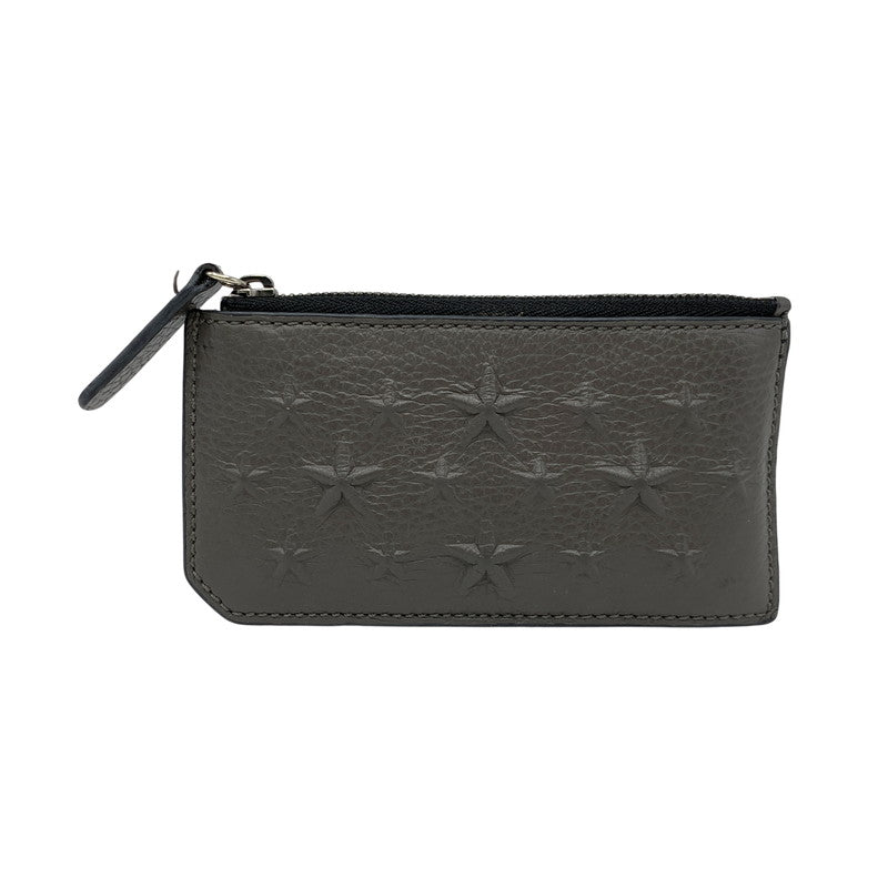 【中古品】【メンズ/レディース】 JIMMY CHOO ジミーチュウ CARD＆COIN CASE カード＆コインケース 財布 小物 200-261002-ay-08-izu カラー：グレー系×ブラック 万代Net店