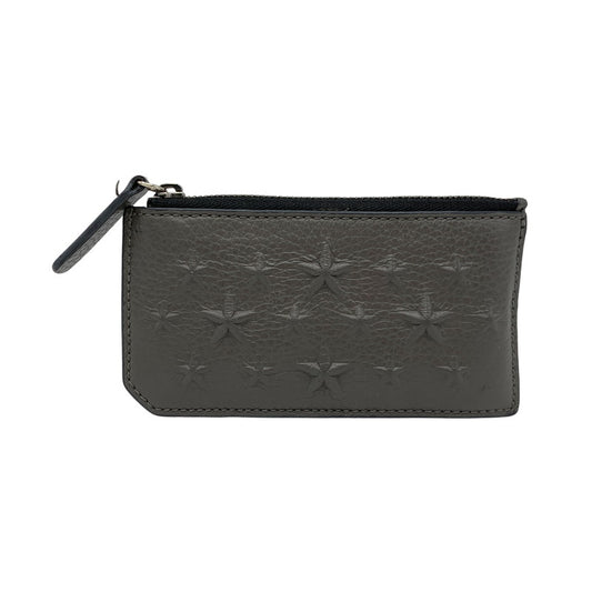 【中古品】【メンズ/レディース】 JIMMY CHOO ジミーチュウ CARD＆COIN CASE カード＆コインケース 財布 小物 200-261002-ay-08-izu カラー：グレー系×ブラック 万代Net店