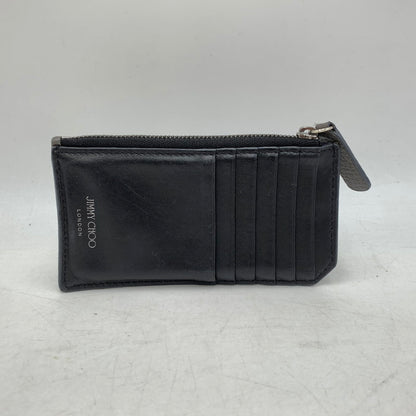 【中古品】【メンズ/レディース】 JIMMY CHOO ジミーチュウ CARD＆COIN CASE カード＆コインケース 財布 小物 200-261002-ay-08-izu カラー：グレー系×ブラック 万代Net店