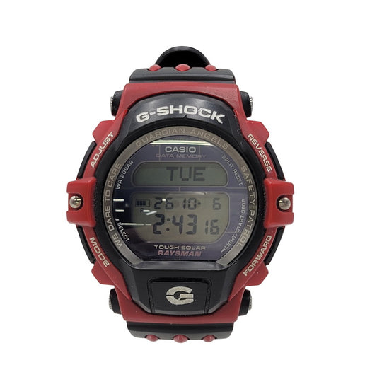 【中古品】【メンズ/レディース】 G-SHOCK ジーショック × GUARDIAN ANGELS ガーディアンエンジェルス RAYSMAN SOLAR DIGITAL DW-9300GA レイズマン ソーラー デジタル 腕時計 196-261006-as-06-izu カラー：レッド×ブラック 万代Net店