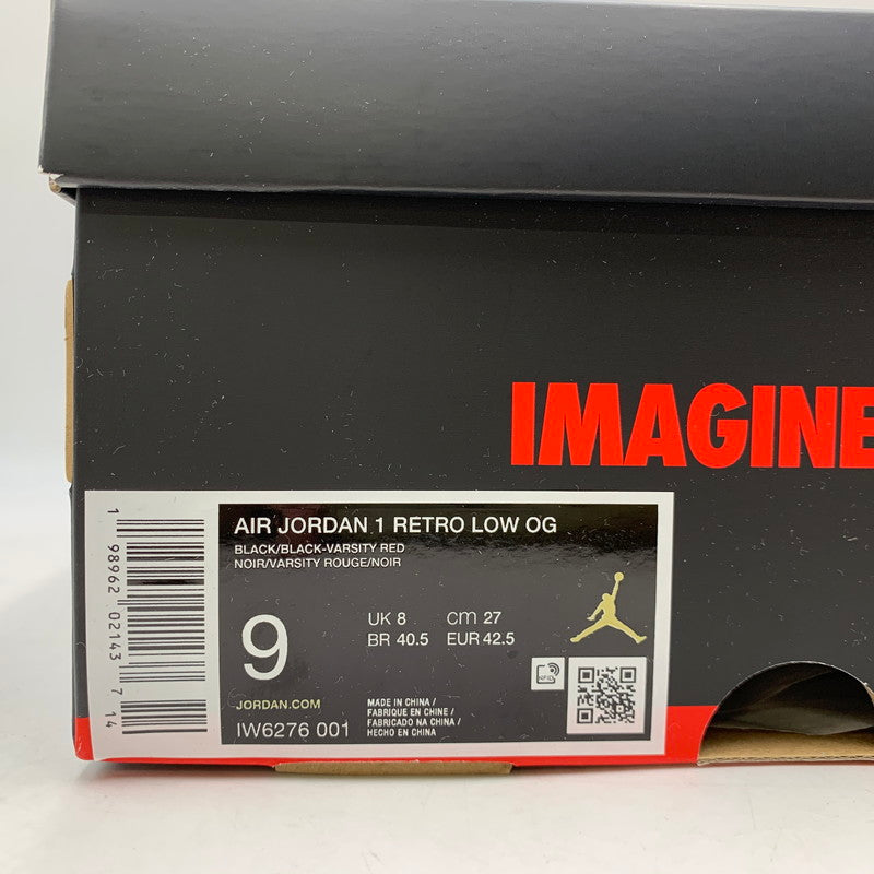 【中古美品】【メンズ】 NIKE ナイキ AIR JORDAN 1 RETRO LOW OG "BANNED" IW6276-001 エアジョーダン1 レトロ ロー OG スニーカー シューズ 靴 160-261001-ay-01-izu サイズ：27cm カラー：BLACK/BLACK-VARSITY RED 万代Net店