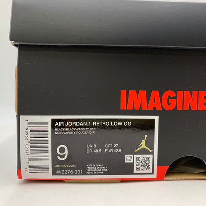 【中古美品】【メンズ】 NIKE ナイキ AIR JORDAN 1 RETRO LOW OG "BANNED" IW6276-001 エアジョーダン1 レトロ ロー OG スニーカー シューズ 靴 160-261001-ay-01-izu サイズ：27cm カラー：BLACK/BLACK-VARSITY RED 万代Net店