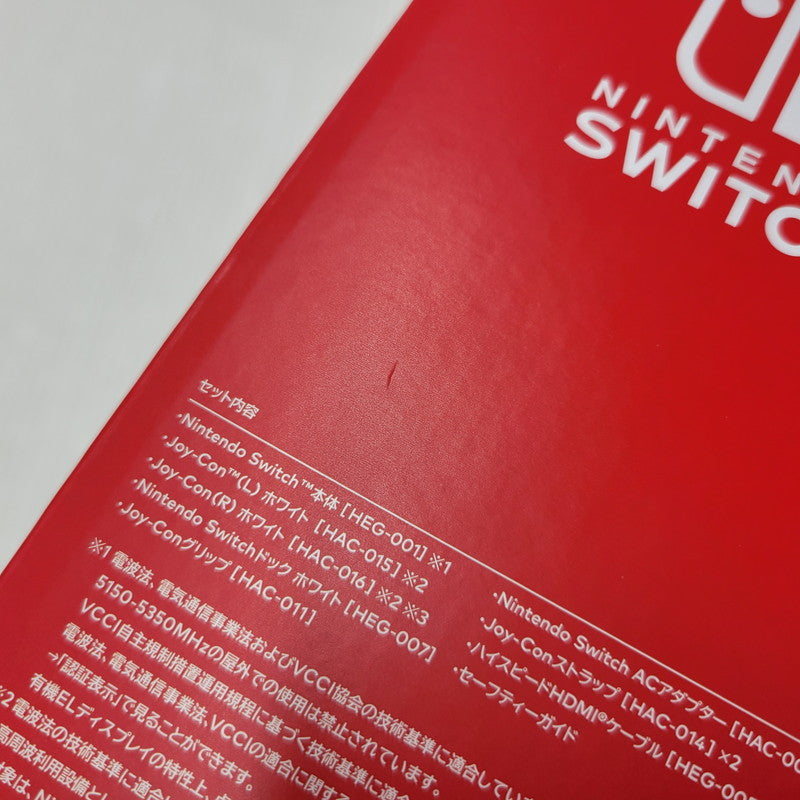 【中古美品】 【未使用】【ゲーム】Nintendo Switch (有機ELモデル) Joy-Con(L)/(R) ホワイト HEG-S-KAAAA(JPN) 任天堂 ニンテンドースイッチ 本体 034-261001-ay-05-izu 万代Net店