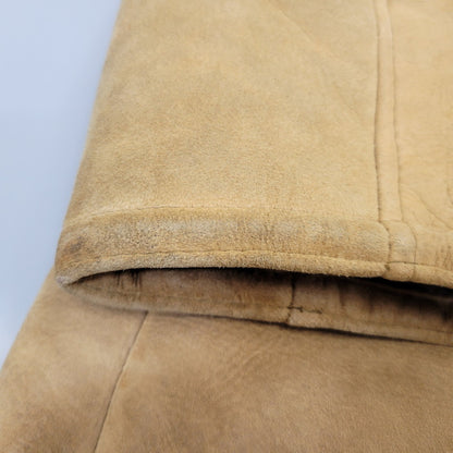 【現状渡し品】【メンズ】 VINTAGE イングランド製 80’S SHEEPSKIN MOUTON JACKET シープスキン マウンテン ジャケット アウター 146-261003-yn-06-izu サイズ：40 カラー：キャメル系 万代Net店