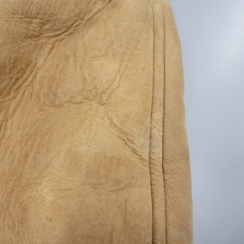【現状渡し品】【メンズ】 VINTAGE イングランド製 80’S SHEEPSKIN MOUTON JACKET シープスキン マウンテン ジャケット アウター 146-261003-yn-06-izu サイズ：40 カラー：キャメル系 万代Net店