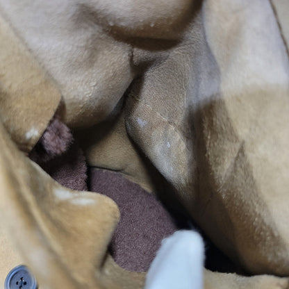 【現状渡し品】【メンズ】 VINTAGE イングランド製 80’S SHEEPSKIN MOUTON JACKET シープスキン マウンテン ジャケット アウター 146-261003-yn-06-izu サイズ：40 カラー：キャメル系 万代Net店
