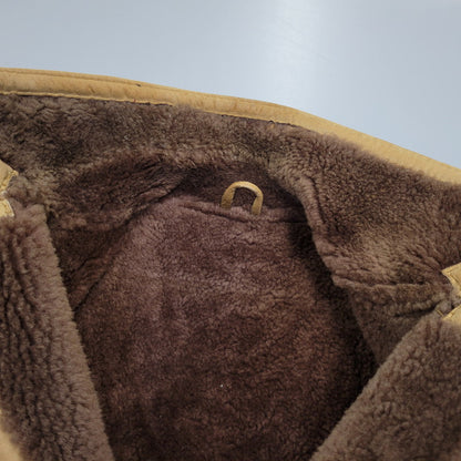 【現状渡し品】【メンズ】 VINTAGE イングランド製 80’S SHEEPSKIN MOUTON JACKET シープスキン マウンテン ジャケット アウター 146-261003-yn-06-izu サイズ：40 カラー：キャメル系 万代Net店