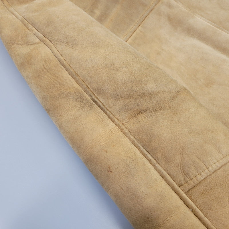 【現状渡し品】【メンズ】 VINTAGE イングランド製 80’S SHEEPSKIN MOUTON JACKET シープスキン マウンテン ジャケット アウター 146-261003-yn-06-izu サイズ：40 カラー：キャメル系 万代Net店