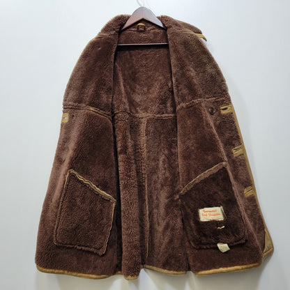 【現状渡し品】【メンズ】 VINTAGE イングランド製 80’S SHEEPSKIN MOUTON JACKET シープスキン マウンテン ジャケット アウター 146-261003-yn-06-izu サイズ：40 カラー：キャメル系 万代Net店