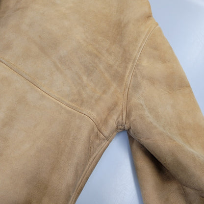 【現状渡し品】【メンズ】 VINTAGE イングランド製 80’S SHEEPSKIN MOUTON JACKET シープスキン マウンテン ジャケット アウター 146-261003-yn-06-izu サイズ：40 カラー：キャメル系 万代Net店