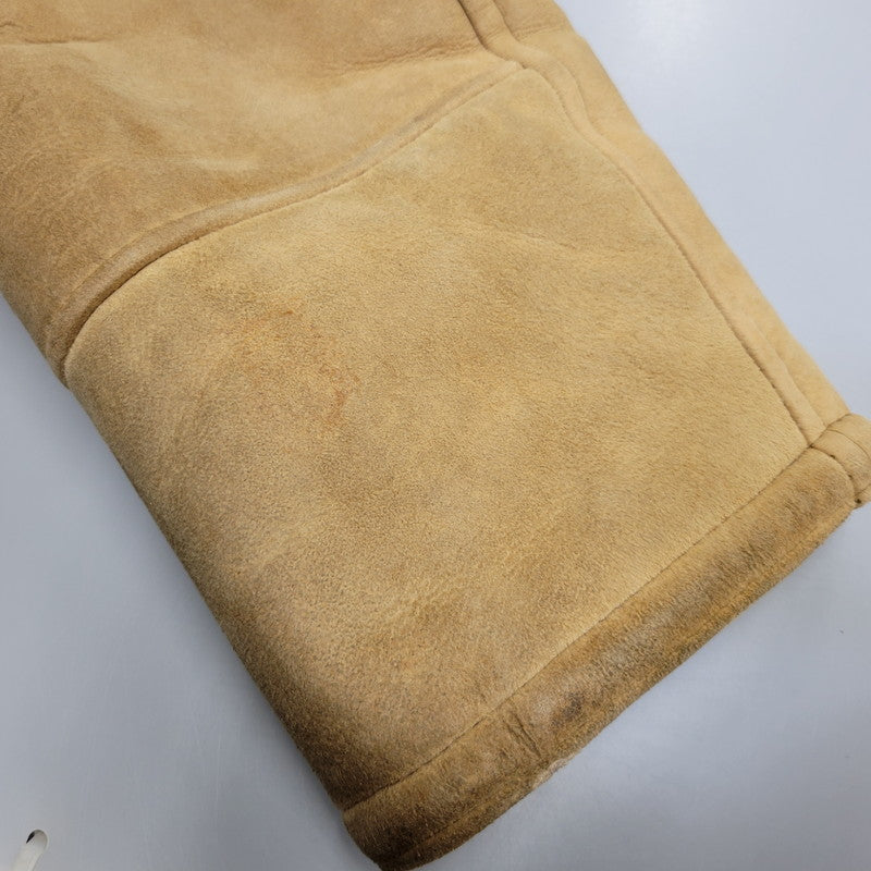 【現状渡し品】【メンズ】 VINTAGE イングランド製 80’S SHEEPSKIN MOUTON JACKET シープスキン マウンテン ジャケット アウター 146-261003-yn-06-izu サイズ：40 カラー：キャメル系 万代Net店
