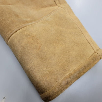 【現状渡し品】【メンズ】 VINTAGE イングランド製 80’S SHEEPSKIN MOUTON JACKET シープスキン マウンテン ジャケット アウター 146-261003-yn-06-izu サイズ：40 カラー：キャメル系 万代Net店