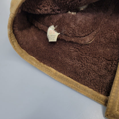【現状渡し品】【メンズ】 VINTAGE イングランド製 80’S SHEEPSKIN MOUTON JACKET シープスキン マウンテン ジャケット アウター 146-261003-yn-06-izu サイズ：40 カラー：キャメル系 万代Net店