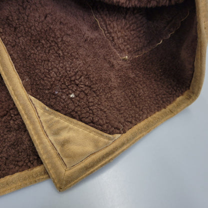 【現状渡し品】【メンズ】 VINTAGE イングランド製 80’S SHEEPSKIN MOUTON JACKET シープスキン マウンテン ジャケット アウター 146-261003-yn-06-izu サイズ：40 カラー：キャメル系 万代Net店