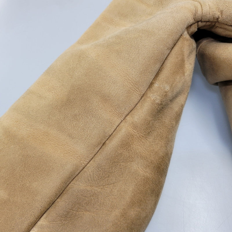 【現状渡し品】【メンズ】 VINTAGE イングランド製 80’S SHEEPSKIN MOUTON JACKET シープスキン マウンテン ジャケット アウター 146-261003-yn-06-izu サイズ：40 カラー：キャメル系 万代Net店