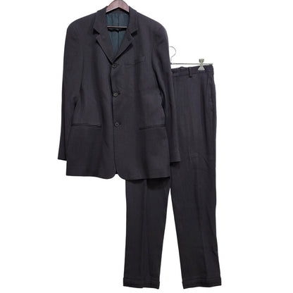 【中古品】【メンズ】 EMPORIO ARMANI エンポリオ・アルマーニ 20052 イタリア製 STRIPE SINGLE SUIT ストライプ シングル スーツ 141-261017-kh-10-izu サイズ：48 カラー：ブラック 万代Net店