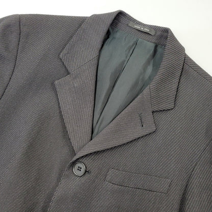 【中古品】【メンズ】 EMPORIO ARMANI エンポリオ・アルマーニ 20052 イタリア製 STRIPE SINGLE SUIT ストライプ シングル スーツ 141-261017-kh-10-izu サイズ：48 カラー：ブラック 万代Net店