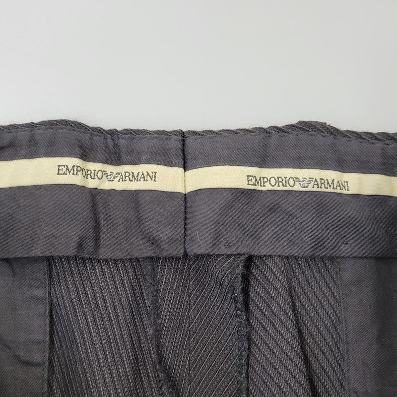 【中古品】【メンズ】 EMPORIO ARMANI エンポリオ・アルマーニ 20052 イタリア製 STRIPE SINGLE SUIT ストライプ シングル スーツ 141-261017-kh-10-izu サイズ：48 カラー：ブラック 万代Net店