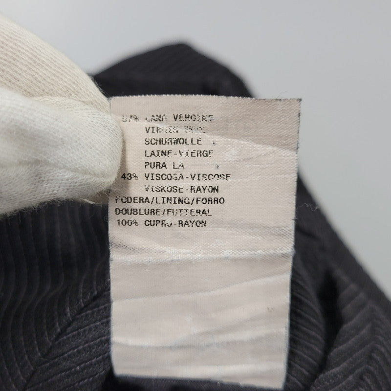 【中古品】【メンズ】 EMPORIO ARMANI エンポリオ・アルマーニ 20052 イタリア製 STRIPE SINGLE SUIT ストライプ シングル スーツ 141-261017-kh-10-izu サイズ：48 カラー：ブラック 万代Net店