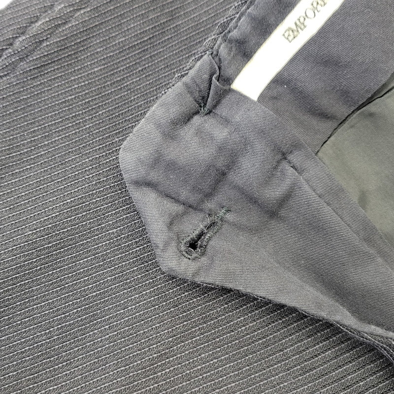 【中古品】【メンズ】 EMPORIO ARMANI エンポリオ・アルマーニ 20052 イタリア製 STRIPE SINGLE SUIT ストライプ シングル スーツ 141-261017-kh-10-izu サイズ：48 カラー：ブラック 万代Net店