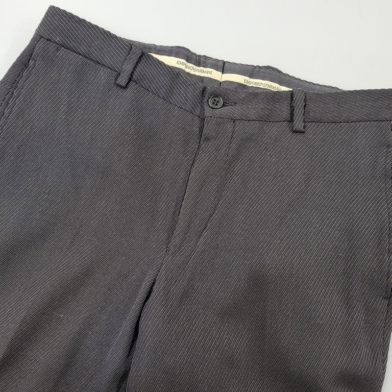 【中古品】【メンズ】 EMPORIO ARMANI エンポリオ・アルマーニ 20052 イタリア製 STRIPE SINGLE SUIT ストライプ シングル スーツ 141-261017-kh-10-izu サイズ：48 カラー：ブラック 万代Net店