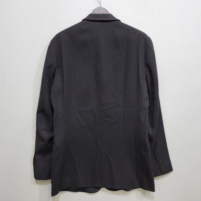 【中古品】【メンズ】 EMPORIO ARMANI エンポリオ・アルマーニ 20052 イタリア製 STRIPE SINGLE SUIT ストライプ シングル スーツ 141-261017-kh-10-izu サイズ：48 カラー：ブラック 万代Net店