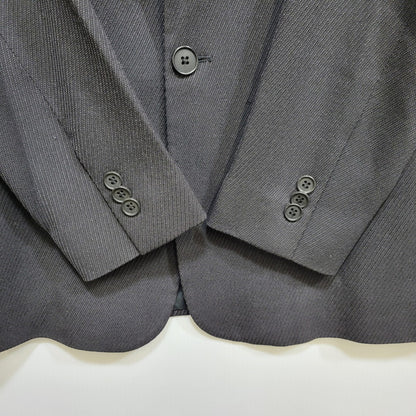 【中古品】【メンズ】 EMPORIO ARMANI エンポリオ・アルマーニ 20052 イタリア製 STRIPE SINGLE SUIT ストライプ シングル スーツ 141-261017-kh-10-izu サイズ：48 カラー：ブラック 万代Net店