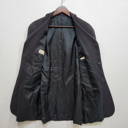 【中古品】【メンズ】 EMPORIO ARMANI エンポリオ・アルマーニ 20052 イタリア製 STRIPE SINGLE SUIT ストライプ シングル スーツ 141-261017-kh-10-izu サイズ：48 カラー：ブラック 万代Net店