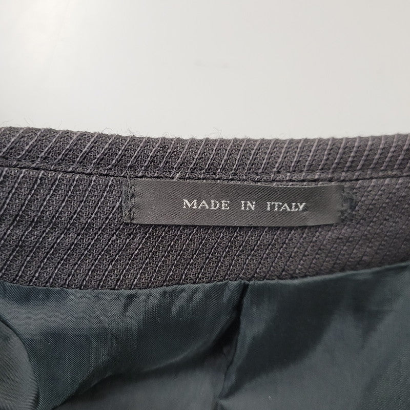 【中古品】【メンズ】 EMPORIO ARMANI エンポリオ・アルマーニ 20052 イタリア製 STRIPE SINGLE SUIT ストライプ シングル スーツ 141-261017-kh-10-izu サイズ：48 カラー：ブラック 万代Net店