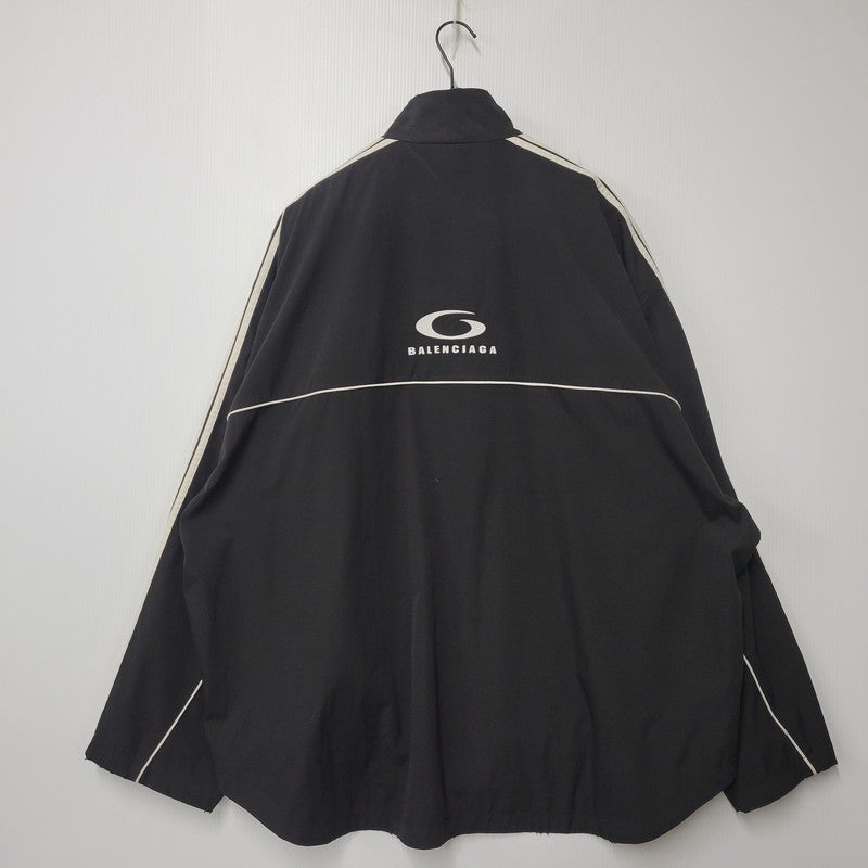 【中古品】【メンズ】 BALENCIAGA バレンシアガ 831361 LARGE TRACKSUIT JACKET ラージ トラックスーツ ジャケットトップス 141-261007-sm-15-izu サイズ：44 カラー：ブラック 万代Net店