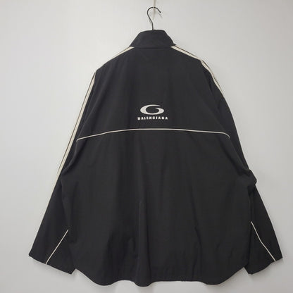 【中古品】【メンズ】 BALENCIAGA バレンシアガ 831361 LARGE TRACKSUIT JACKET ラージ トラックスーツ ジャケットトップス 141-261007-sm-15-izu サイズ：44 カラー：ブラック 万代Net店