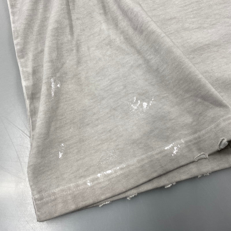 【中古品】【メンズ】 BALENCIAGA バレンシアガ 698089 22SS METAL DOUBLE SLEEVE TEE メタル ダブル スリーブ Tシャツ 長袖 トップス 141-261027-yn-04-izu サイズ：L カラー：グレー×ホワイト 万代Net店