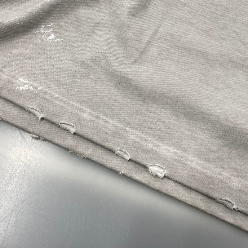 【中古品】【メンズ】 BALENCIAGA バレンシアガ 698089 22SS METAL DOUBLE SLEEVE TEE メタル ダブル スリーブ Tシャツ 長袖 トップス 141-261027-yn-04-izu サイズ：L カラー：グレー×ホワイト 万代Net店