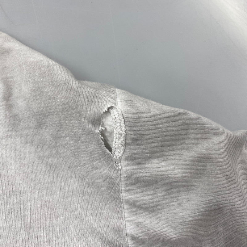 【中古品】【メンズ】 BALENCIAGA バレンシアガ 698089 22SS METAL DOUBLE SLEEVE TEE メタル ダブル スリーブ Tシャツ 長袖 トップス 141-261027-yn-04-izu サイズ：L カラー：グレー×ホワイト 万代Net店