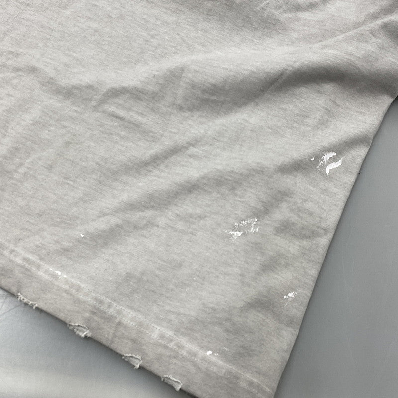 【中古品】【メンズ】 BALENCIAGA バレンシアガ 698089 22SS METAL DOUBLE SLEEVE TEE メタル ダブル スリーブ Tシャツ 長袖 トップス 141-261027-yn-04-izu サイズ：L カラー：グレー×ホワイト 万代Net店