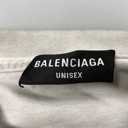 【中古品】【メンズ】 BALENCIAGA バレンシアガ 698089 22SS METAL DOUBLE SLEEVE TEE メタル ダブル スリーブ Tシャツ 長袖 トップス 141-261027-yn-04-izu サイズ：L カラー：グレー×ホワイト 万代Net店