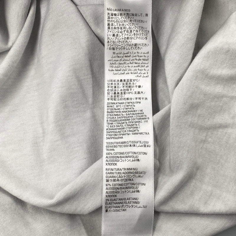 【中古品】【メンズ】 BALENCIAGA バレンシアガ 698089 22SS METAL DOUBLE SLEEVE TEE メタル ダブル スリーブ Tシャツ 長袖 トップス 141-261027-yn-04-izu サイズ：L カラー：グレー×ホワイト 万代Net店