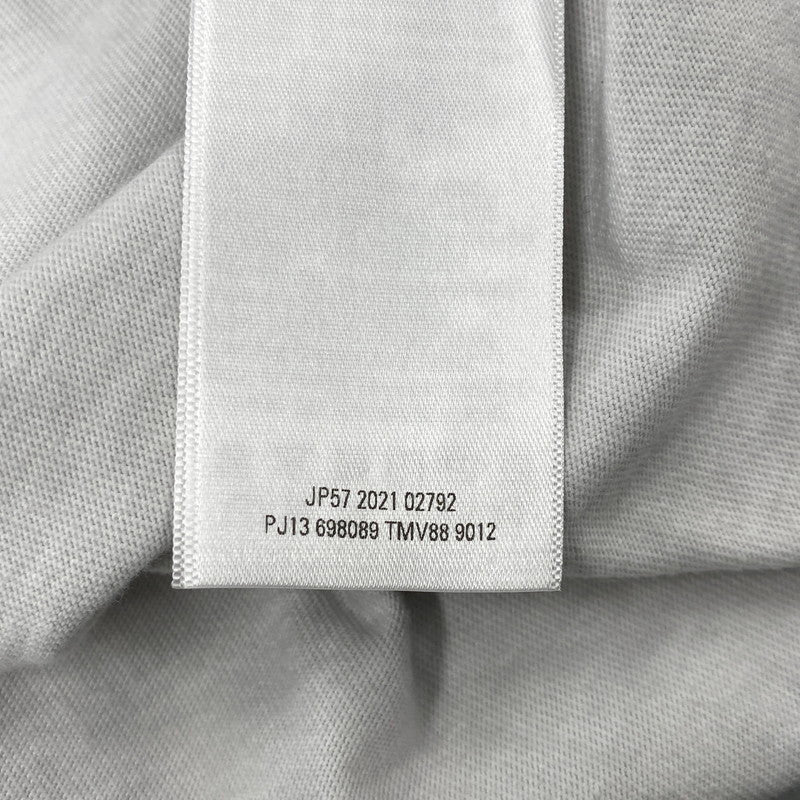 【中古品】【メンズ】 BALENCIAGA バレンシアガ 698089 22SS METAL DOUBLE SLEEVE TEE メタル ダブル スリーブ Tシャツ 長袖 トップス 141-261027-yn-04-izu サイズ：L カラー：グレー×ホワイト 万代Net店