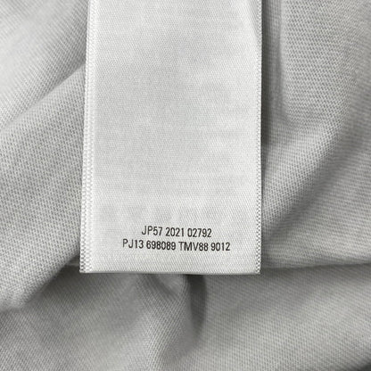 【中古品】【メンズ】 BALENCIAGA バレンシアガ 698089 22SS METAL DOUBLE SLEEVE TEE メタル ダブル スリーブ Tシャツ 長袖 トップス 141-261027-yn-04-izu サイズ：L カラー：グレー×ホワイト 万代Net店