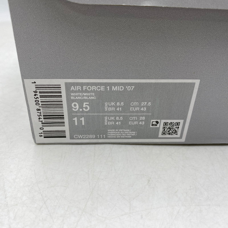 【中古美品】【メンズ】 NIKE ナイキ CW2289-111 AIR FORCE 1 MID '07 "WHITE" スニーカー 靴 160-261002-sm-07-izu サイズ：27.5ｃｍ カラー：WHITE 万代Net店