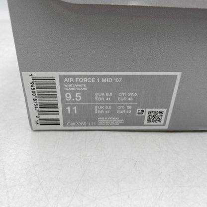【中古美品】【メンズ】 NIKE ナイキ CW2289-111 AIR FORCE 1 MID '07 "WHITE" スニーカー 靴 160-261002-sm-07-izu サイズ：27.5ｃｍ カラー：WHITE 万代Net店