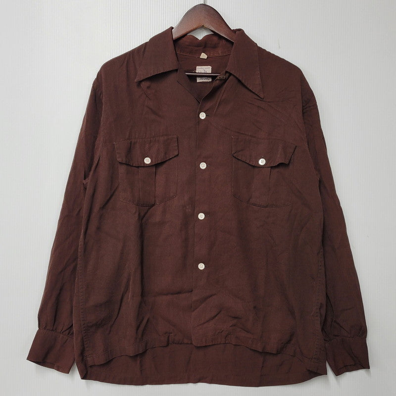 【中古品】【メンズ】 JOHN BLYE ジョンブルー SHIRT シャツ トップス 長袖 146-261007-sm-18-izu サイズ：M カラー：ブラウン 万代Net店