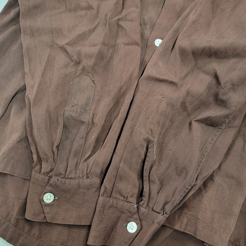 【中古品】【メンズ】 JOHN BLYE ジョンブルー SHIRT シャツ トップス 長袖 146-261007-sm-18-izu サイズ：M カラー：ブラウン 万代Net店