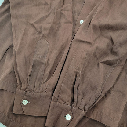 【中古品】【メンズ】 JOHN BLYE ジョンブルー SHIRT シャツ トップス 長袖 146-261007-sm-18-izu サイズ：M カラー：ブラウン 万代Net店